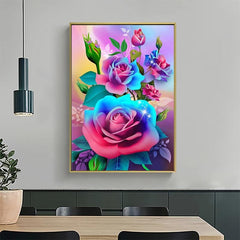 Flower Decorative Rhinestone Painting Kit Diamond Art DIY