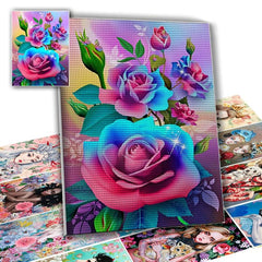 Flower Decorative Rhinestone Painting Kit Diamond Art DIY