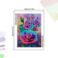 Flower Decorative Rhinestone Painting Kit Diamond Art DIY