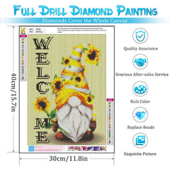 Gnome Diamond Painting Kits For Adults - DIY Full Drill Diamond Dots Art