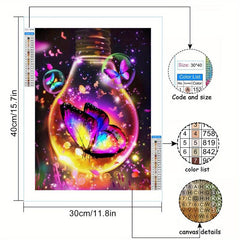 Butterfly 5D Diamond Painting Kit - Full Drill Round Diamonds