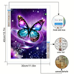 Butterfly 5D Diamond Painting Kit - Full Drill Round Diamonds
