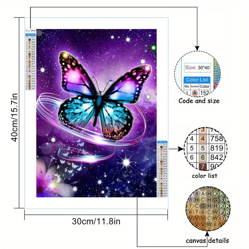 Butterfly 5D Diamond Painting Kit - Full Drill Round Diamonds