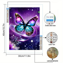 Butterfly 5D Diamond Painting Kit - Full Drill Round Diamonds