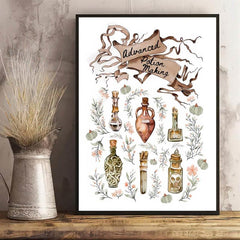 Canvas Poster Potion Making Chart Watercolor Wall Art