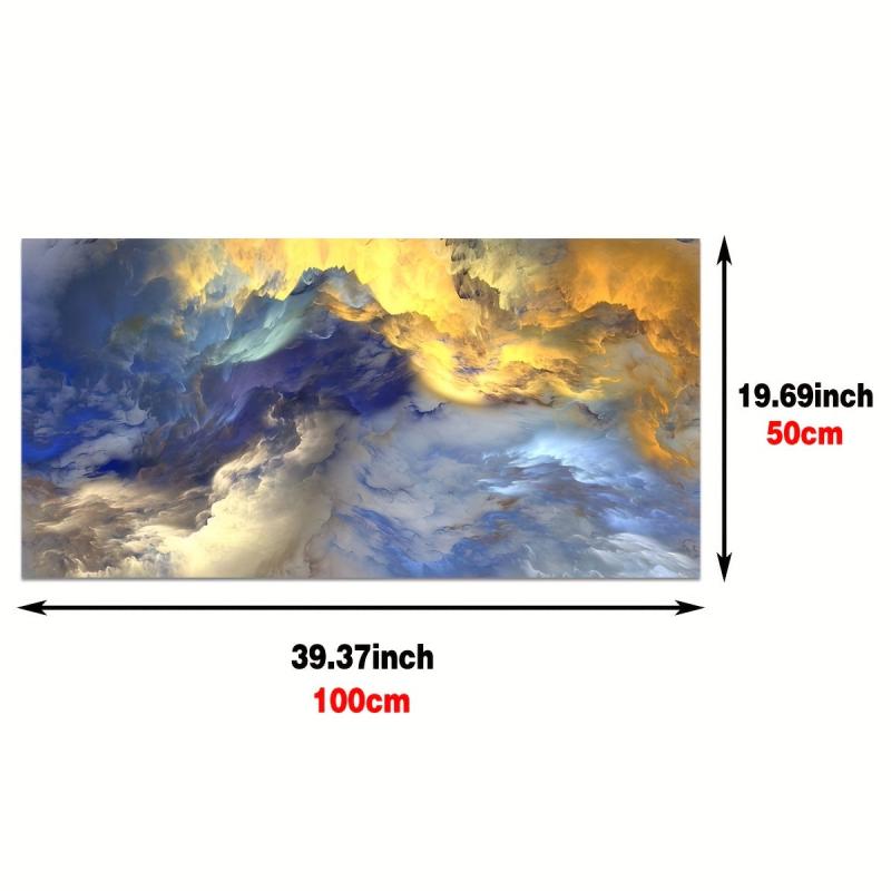 Abstract Golden And Cloud Canvas Painting Fantasy Poster And Print Wall Art