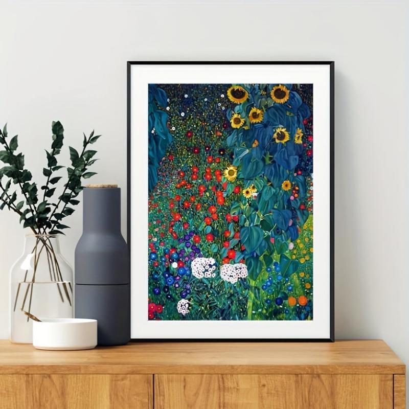 Gustav Klimt Bauerngarten Landscape Painting On Canvas Wall Art