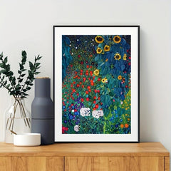 Gustav Klimt Bauerngarten Landscape Painting On Canvas Wall Art