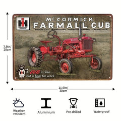 Nostalgic International Fire Truck Chassis Metal Sign