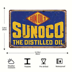 Sunoco The Distilled Retro Vintage Tin Sign 8x12inch