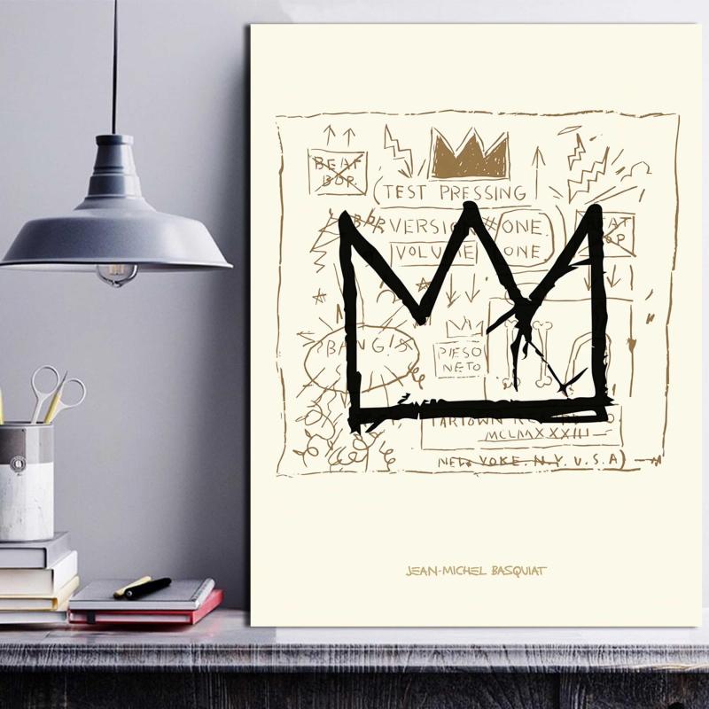 Abstract Cartoon Crown Canvas Wall Art