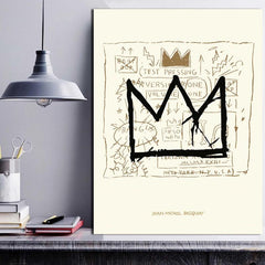 Abstract Cartoon Crown Canvas Wall Art