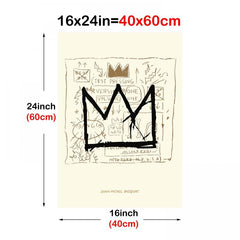 Abstract Cartoon Crown Canvas Wall Art
