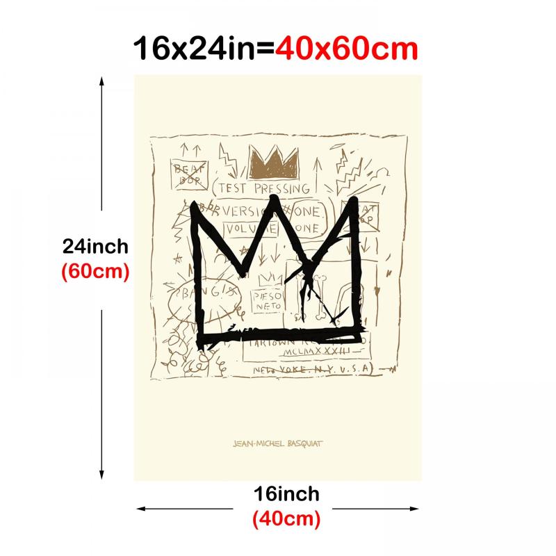 Abstract Cartoon Crown Canvas Wall Art