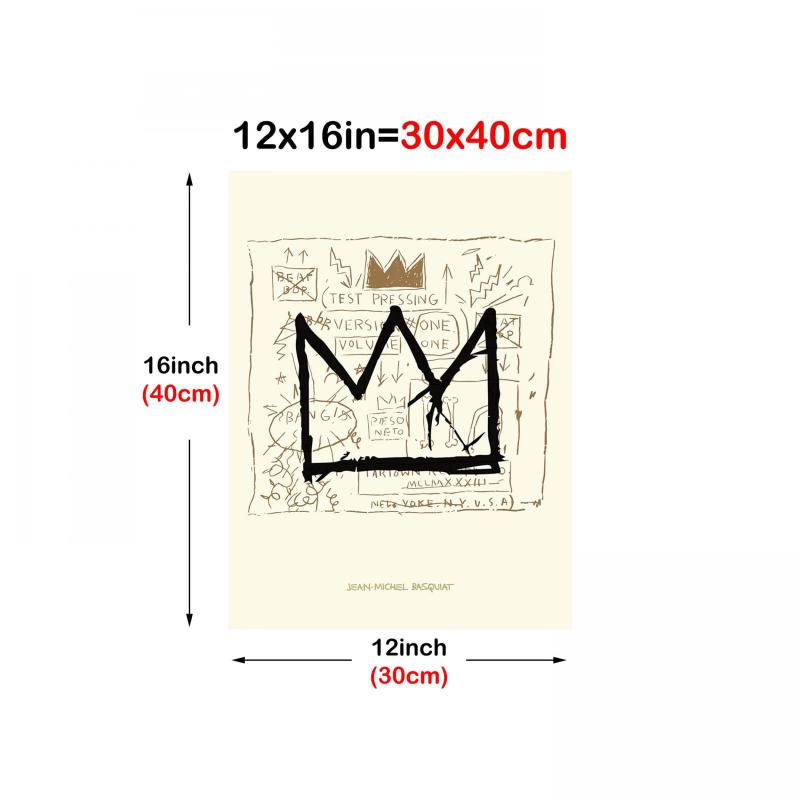 Abstract Cartoon Crown Canvas Wall Art