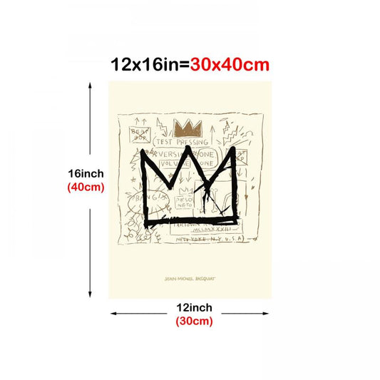 Abstract Cartoon Crown Canvas Wall Art