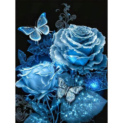 Butterfly Rose Full Round Diamond Painting Kit