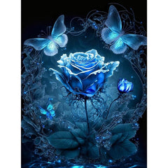 Butterfly Rose Full Round Diamond Painting Kit
