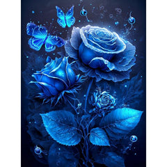 Butterfly Rose Full Round Diamond Painting Kit