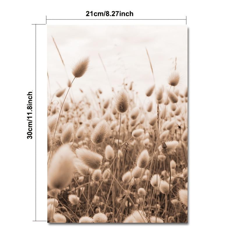 6pcs Meadow Reed & Animal Botanical Wall Picture Boho Style Art