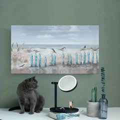 Modern European Style Animal & Bird Seaside Wallpaper