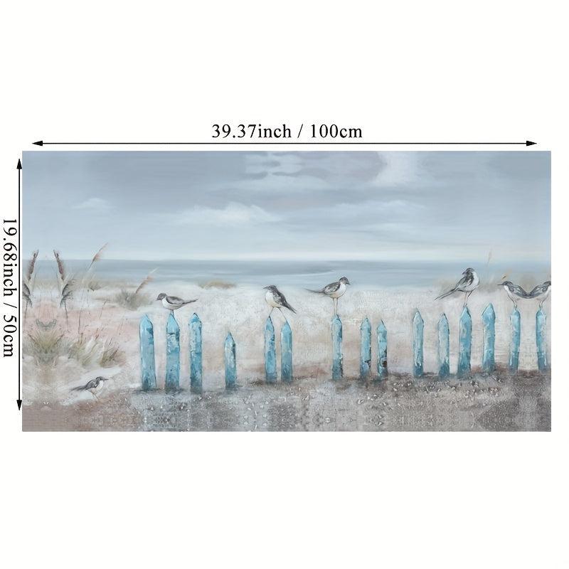 Modern European Style Animal & Bird Seaside Wallpaper