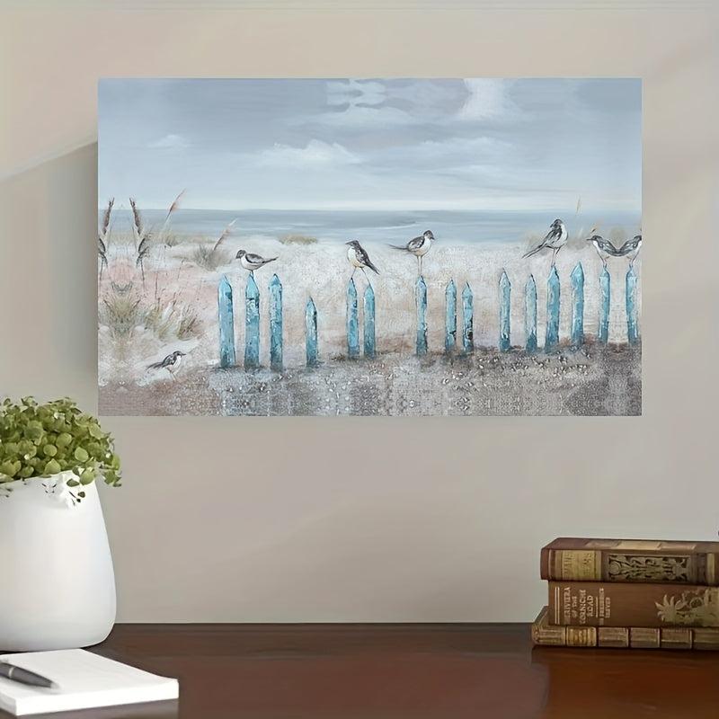 Modern European Style Animal & Bird Seaside Wallpaper