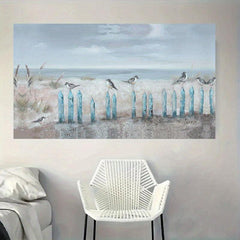 Modern European Style Animal & Bird Seaside Wallpaper
