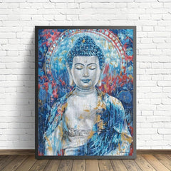 Abstract Canvas Buddha Painting Wall Art Decor