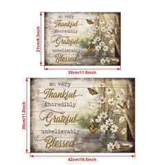 Thankful Grateful Blessed God Canvas Art Poster