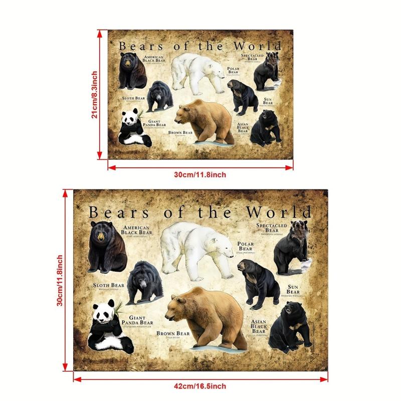Bears Of The World Painting On Canvas Wall Art Artwork