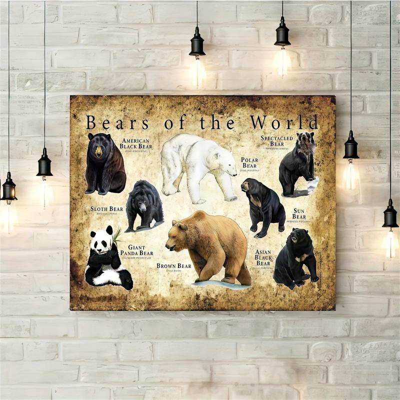 Bears Of The World Painting On Canvas Wall Art Artwork