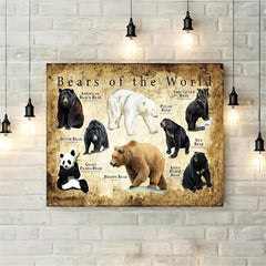 Bears Of The World Painting On Canvas Wall Art Artwork