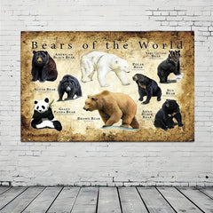 Bears Of The World Painting On Canvas Wall Art Artwork