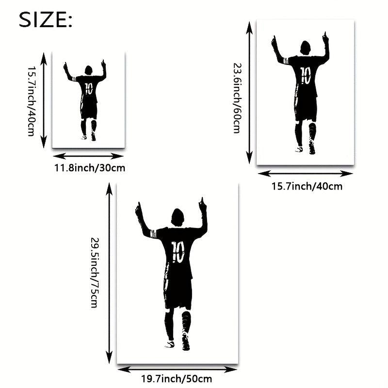 3pcs Football Star Poster Modern Art Abstract Character Gift For Bedroom Decor