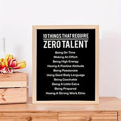 Modern Art Canvas Poster - Zero Talent Motivational Quotes