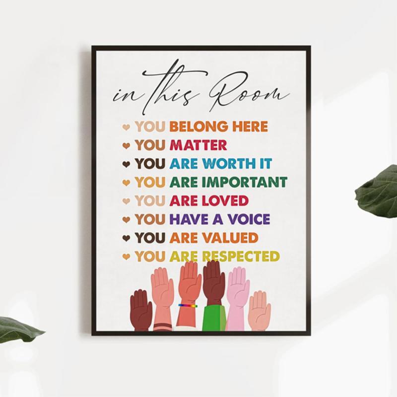 Canvas Poster Modern Art You Belong Here Wall Art