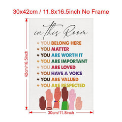 Canvas Poster Modern Art You Belong Here Wall Art