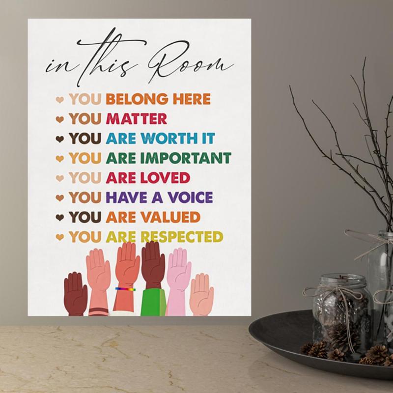 Canvas Poster Modern Art You Belong Here Wall Art