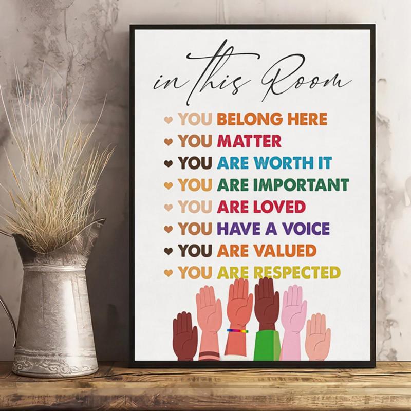 Canvas Poster Modern Art You Belong Here Wall Art