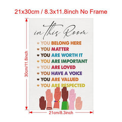 Canvas Poster Modern Art You Belong Here Wall Art