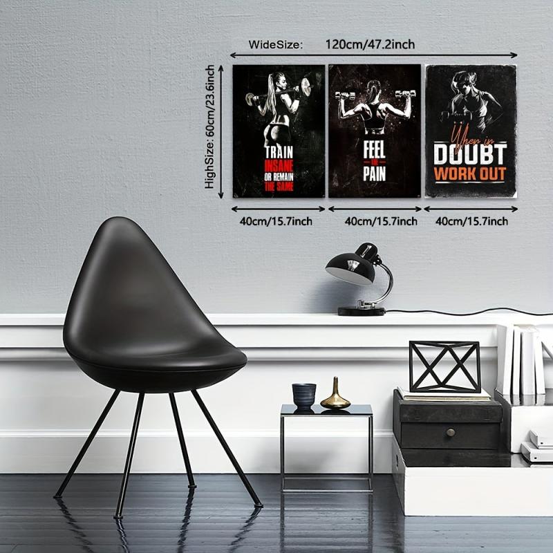 Motivational Gym Wall Art & Sports Quotes Bodybuilding Muscle Workout Poster