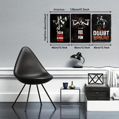 Motivational Gym Wall Art & Sports Quotes Bodybuilding Muscle Workout Poster
