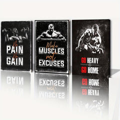 Motivational Gym Wall Art & Sports Quotes Bodybuilding Muscle Workout Poster