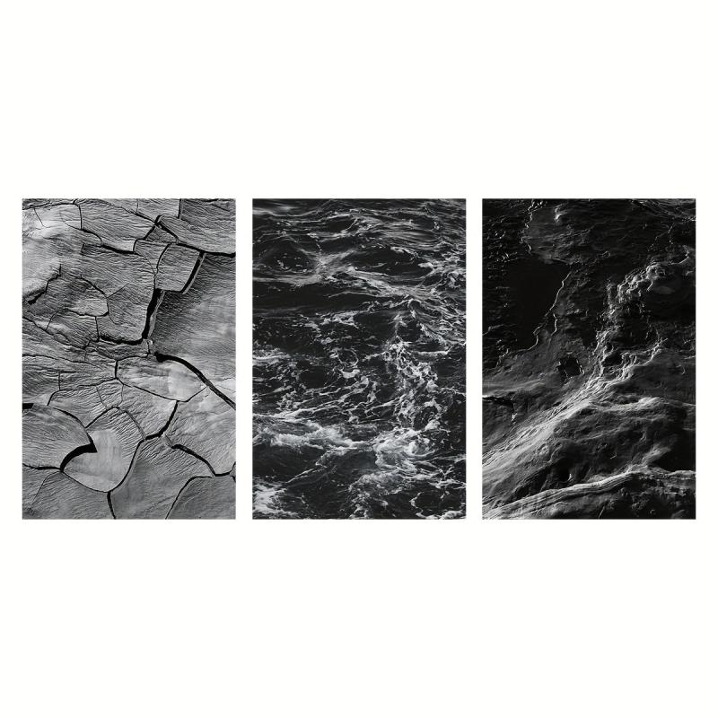 Modern Art Mable Sea Dark Wave Canvas Poster Set
