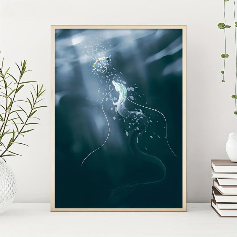 Japanese Anime Character Poster Girl And Dragon Abstract Canvas Painting