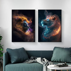 3pcs Modern Lion Wall Paintings