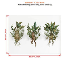 Canvas Poster Modern Art Mandrakes Plant Herbology Print Magic Botanical Waterco