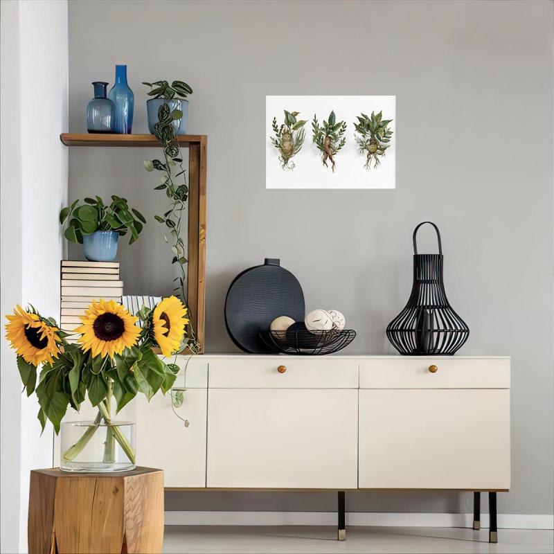 Canvas Poster Modern Art Mandrakes Plant Herbology Print Magic Botanical Waterco