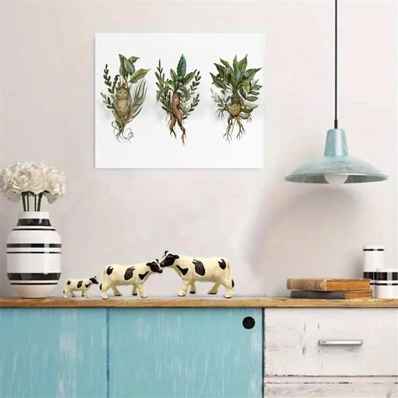 Canvas Poster Modern Art Mandrakes Plant Herbology Print Magic Botanical Waterco